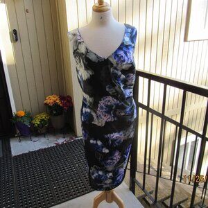 #613  NEW WOMAN'S SILKY STYLE FLORAL DRESS BY ALEXON  (SIZE 18US / 22UK)